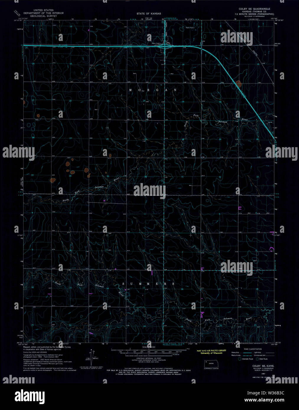 Colby kansas map hi-res stock photography and images - Alamy