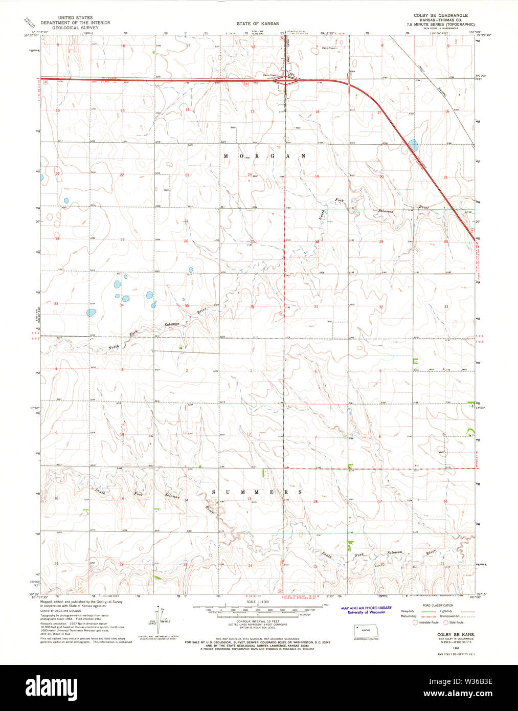 Colby kansas map hi-res stock photography and images - Alamy