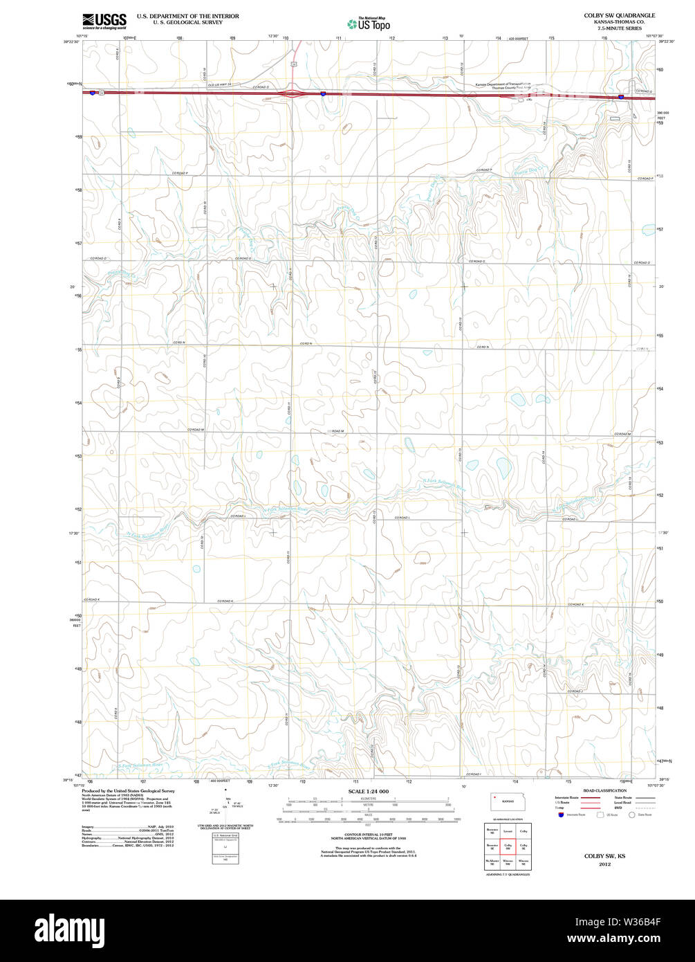 Colby kansas map hi-res stock photography and images - Alamy