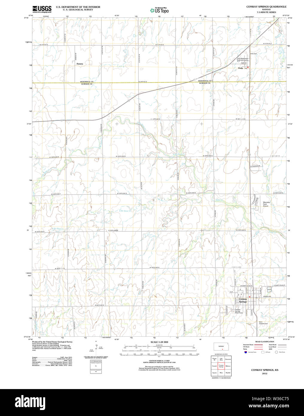 Springs kansas map hires stock photography and images Alamy