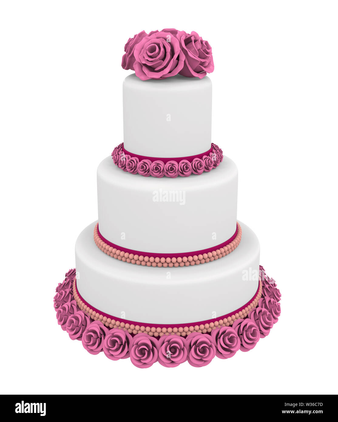 Tiered Cakes Isolated Stock Photo - Alamy