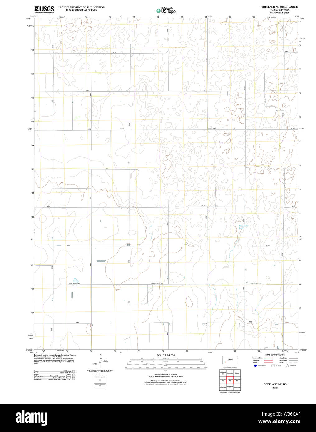 Copeland kansas map hires stock photography and images Alamy