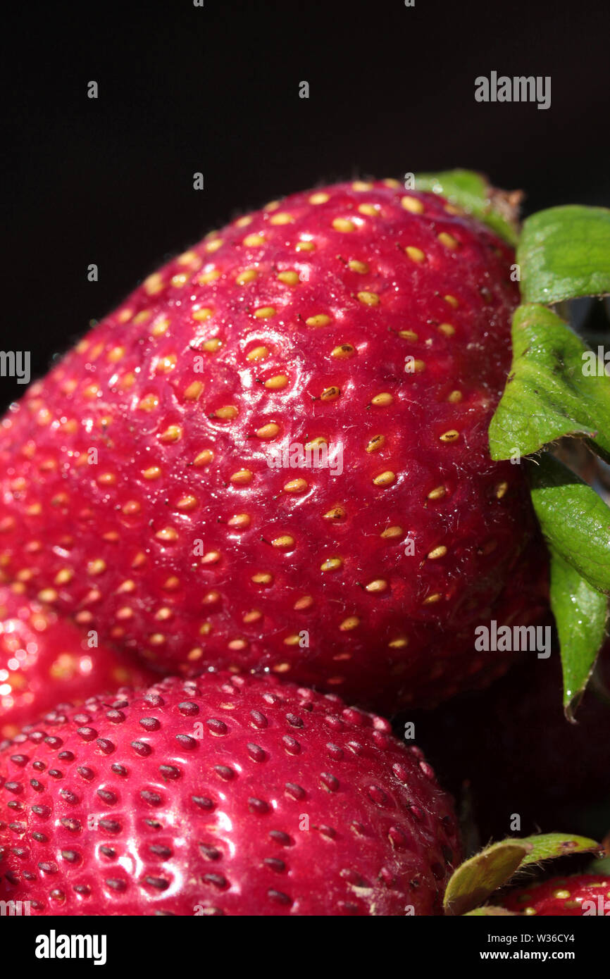 fresh strawberry background Stock Photo - Alamy
