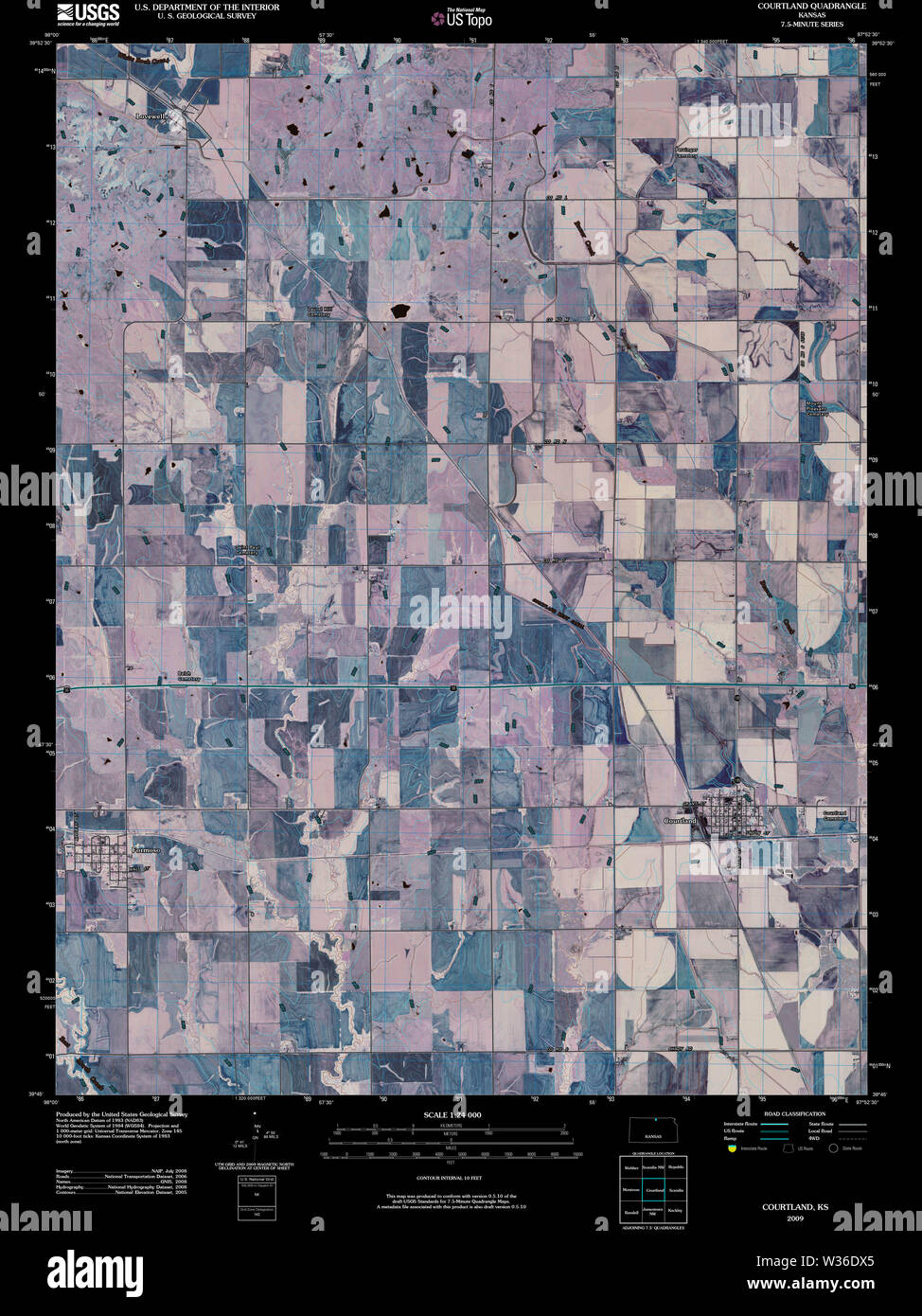 Courtland kansas map hires stock photography and images Alamy