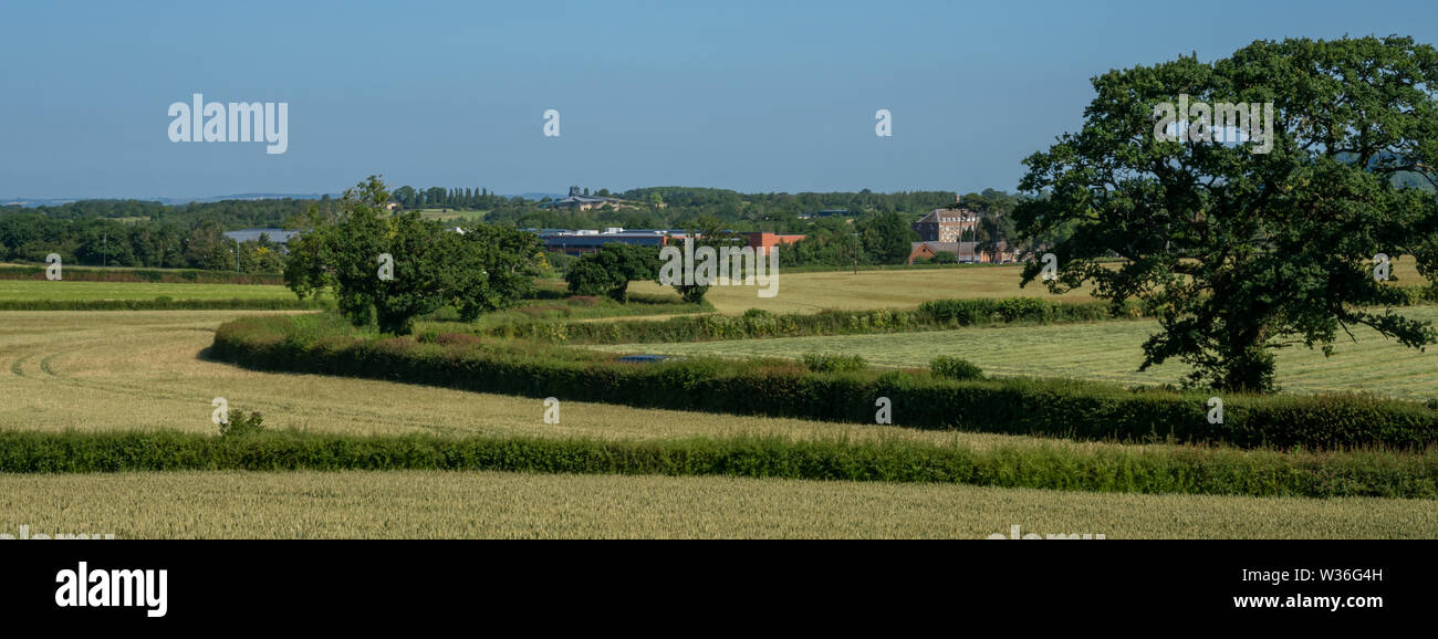 View of the Renishaw New Mills complex from Kingswood, Gloucestershire, United Kingdom Stock Photo