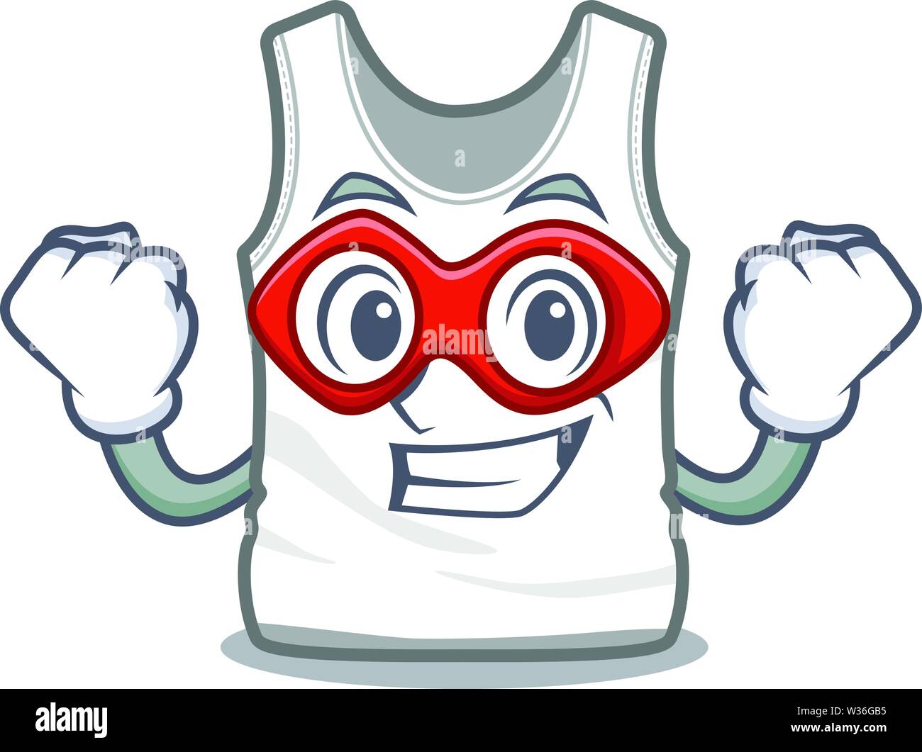 Super hero undershirt isolated with in the cartoon Stock Vector