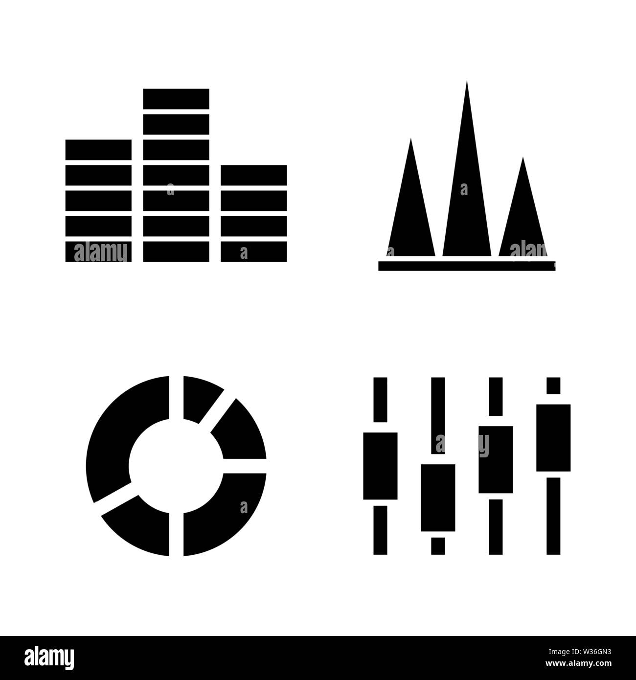 Infographic illustration graphs Black and White Stock Photos & Images ...