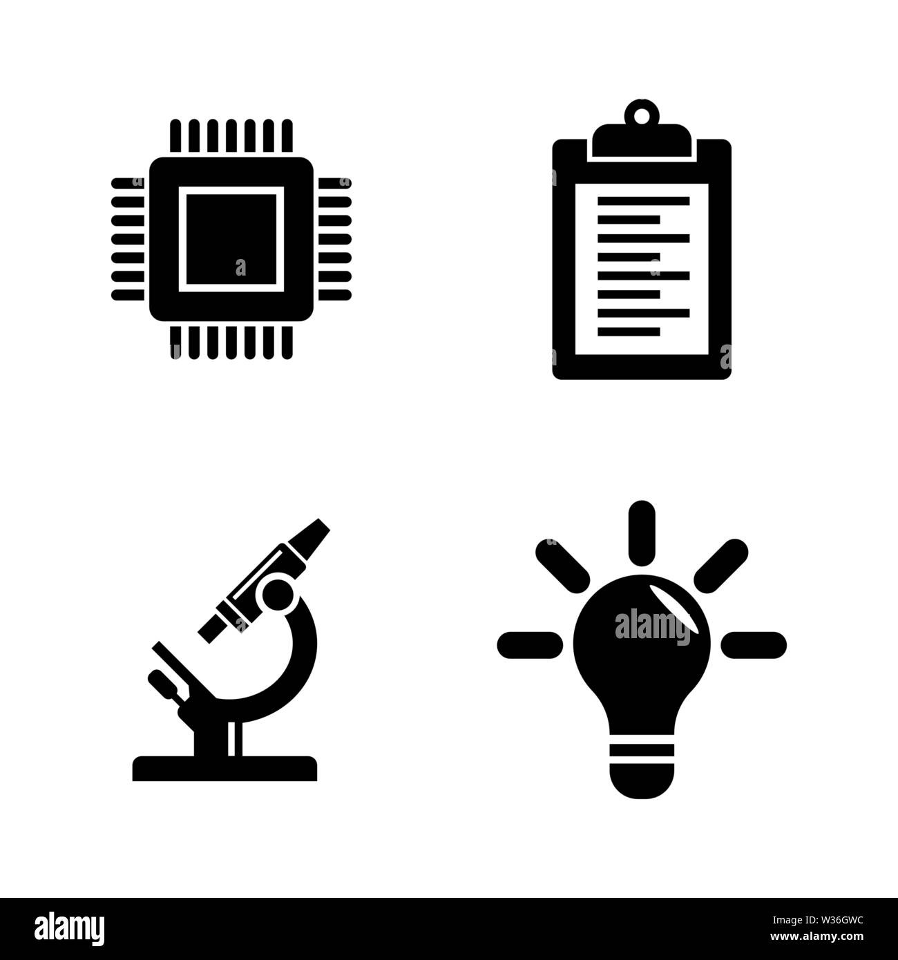 Research, Development. Simple Related Vector Icons Set for Video ...