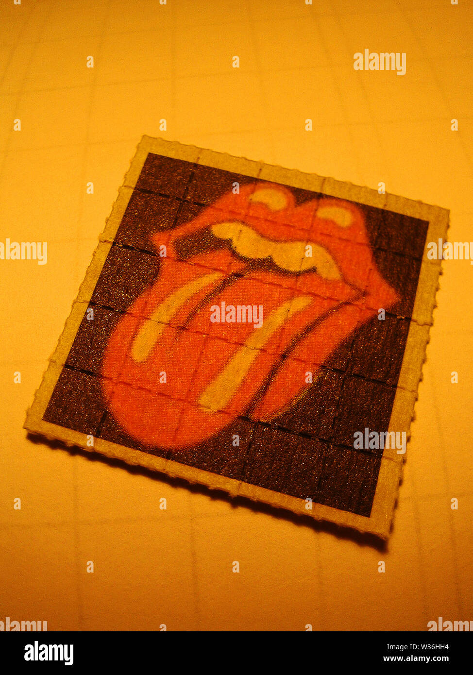 Rolling Stones sticker lsd tongue background fine art wallpaper Stock Photo  - Alamy, image size:974x1390