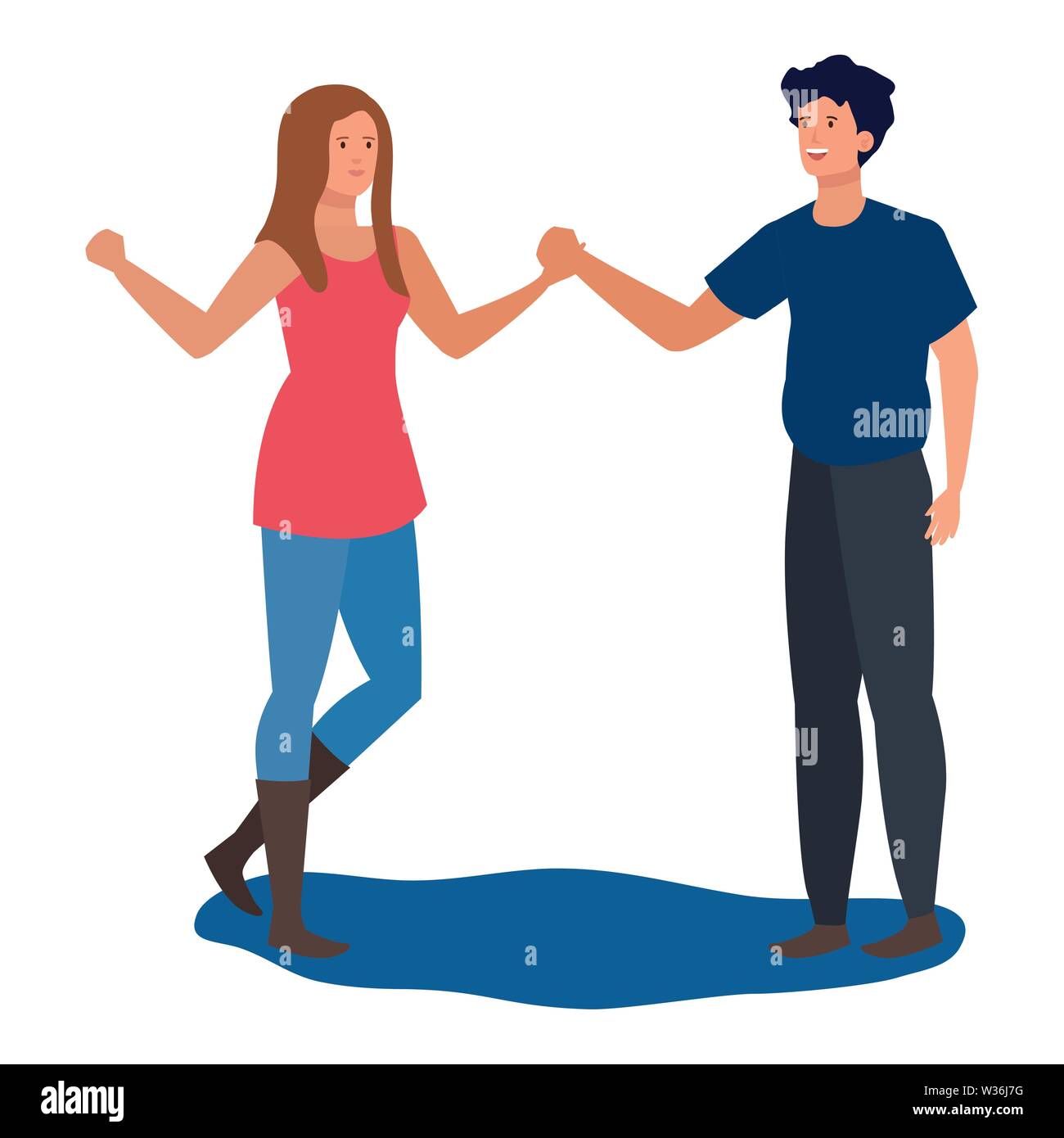 young lovers couple avatars characters Stock Vector Image & Art - Alamy