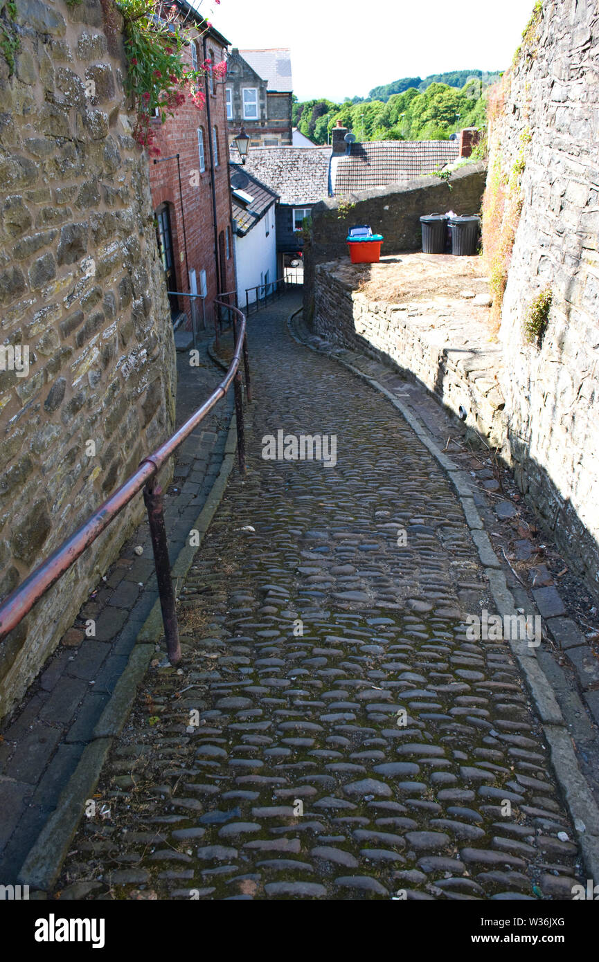 Ruth Lane or Cobble Lane in the town centre at Builth Wells Powys Wales UK Stock Photo