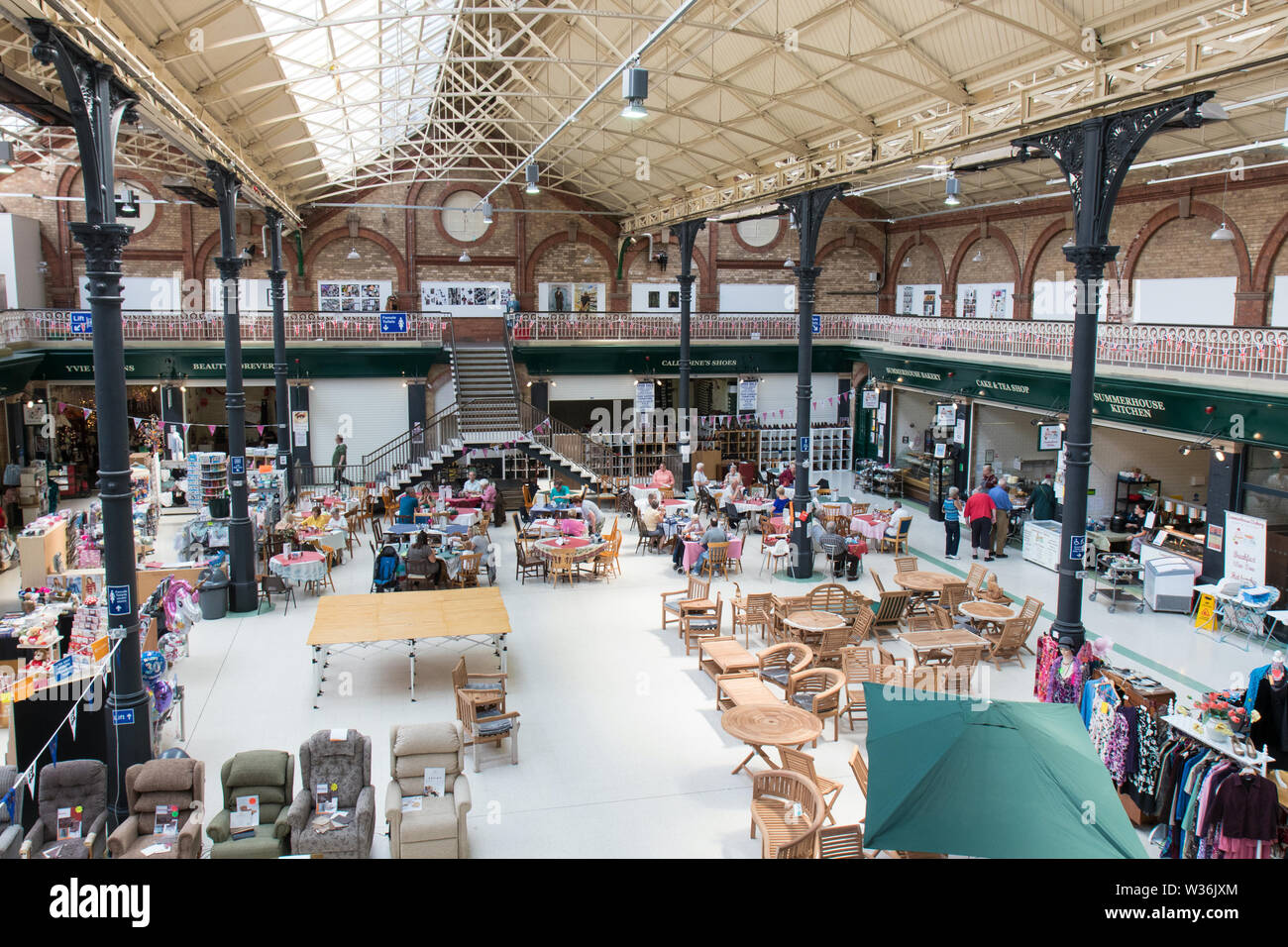 The indoor market at Burton upon Trent Stock Photo