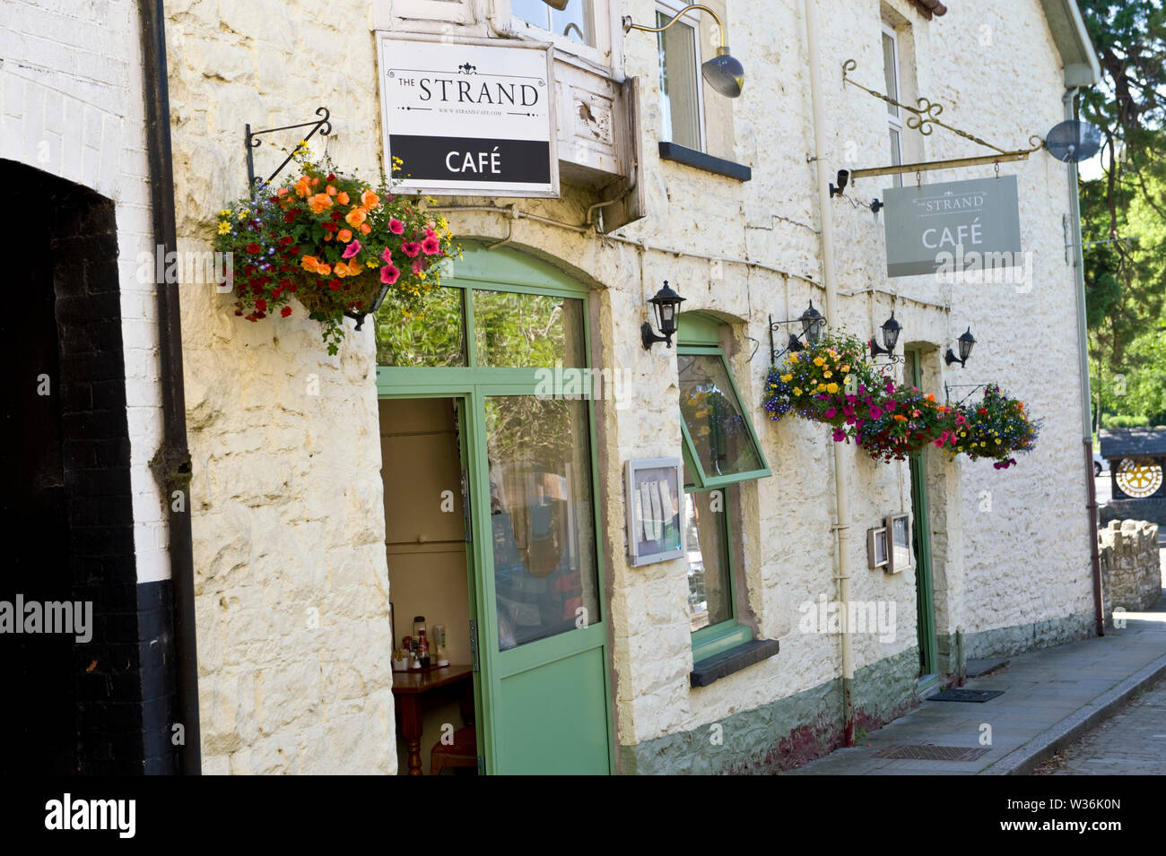 The Strand Cafe in the town centre at Builth Wells Powys Wales UK Stock Photo