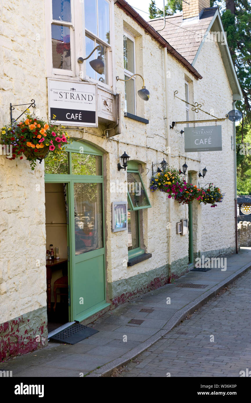 The Strand Cafe in the town centre at Builth Wells Powys Wales UK Stock Photo