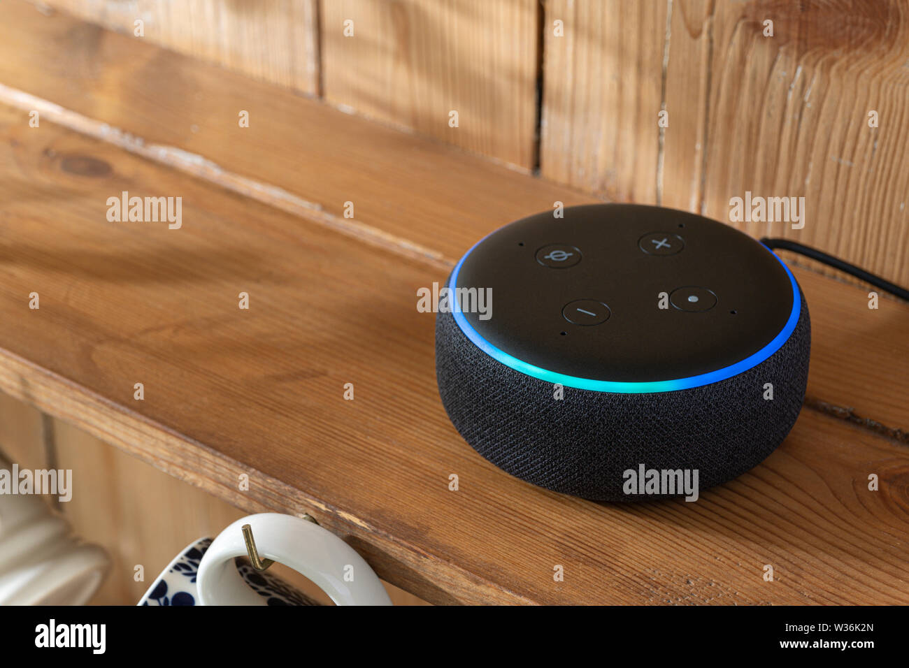 Amazon Echo dot speaker Stock Photo Alamy