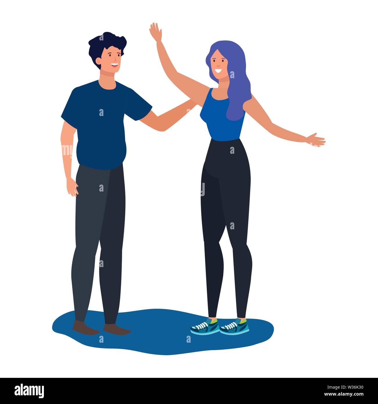 young lovers couple celebrating characters Stock Vector Image & Art - Alamy