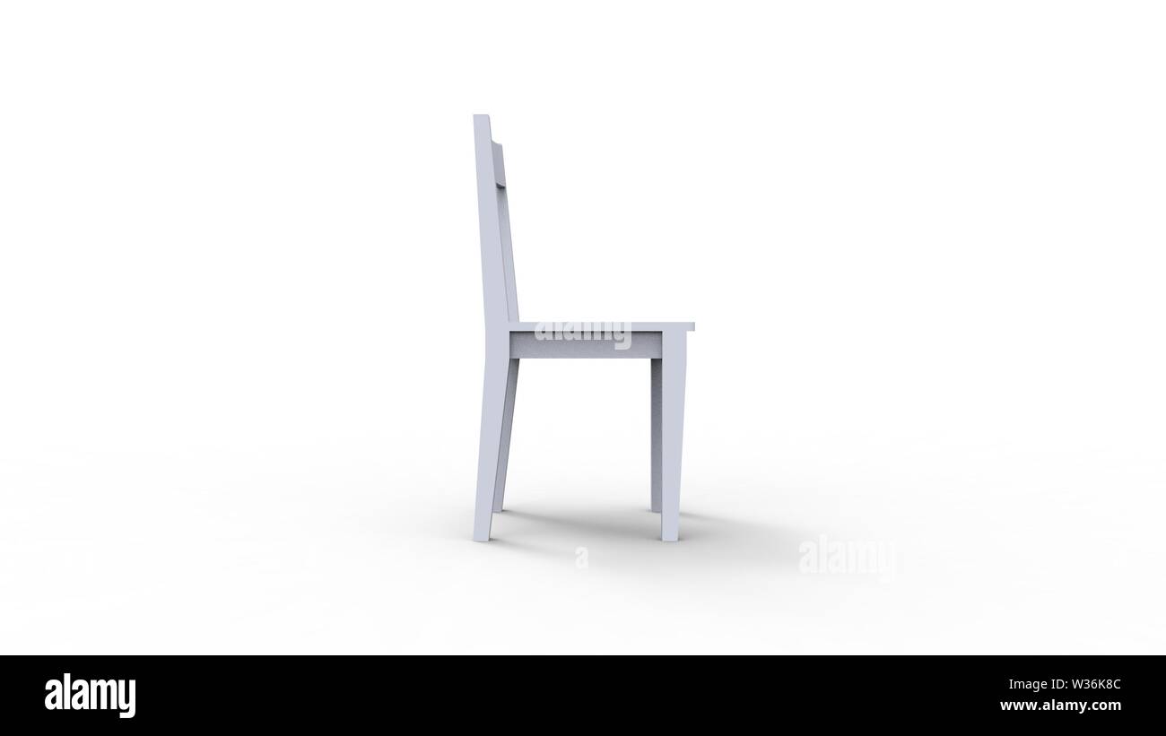 3d rendering of a single wooden chair isolated in empty studio space ...