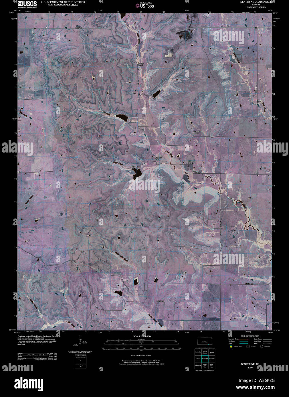 Dexter kansas map hires stock photography and images Alamy