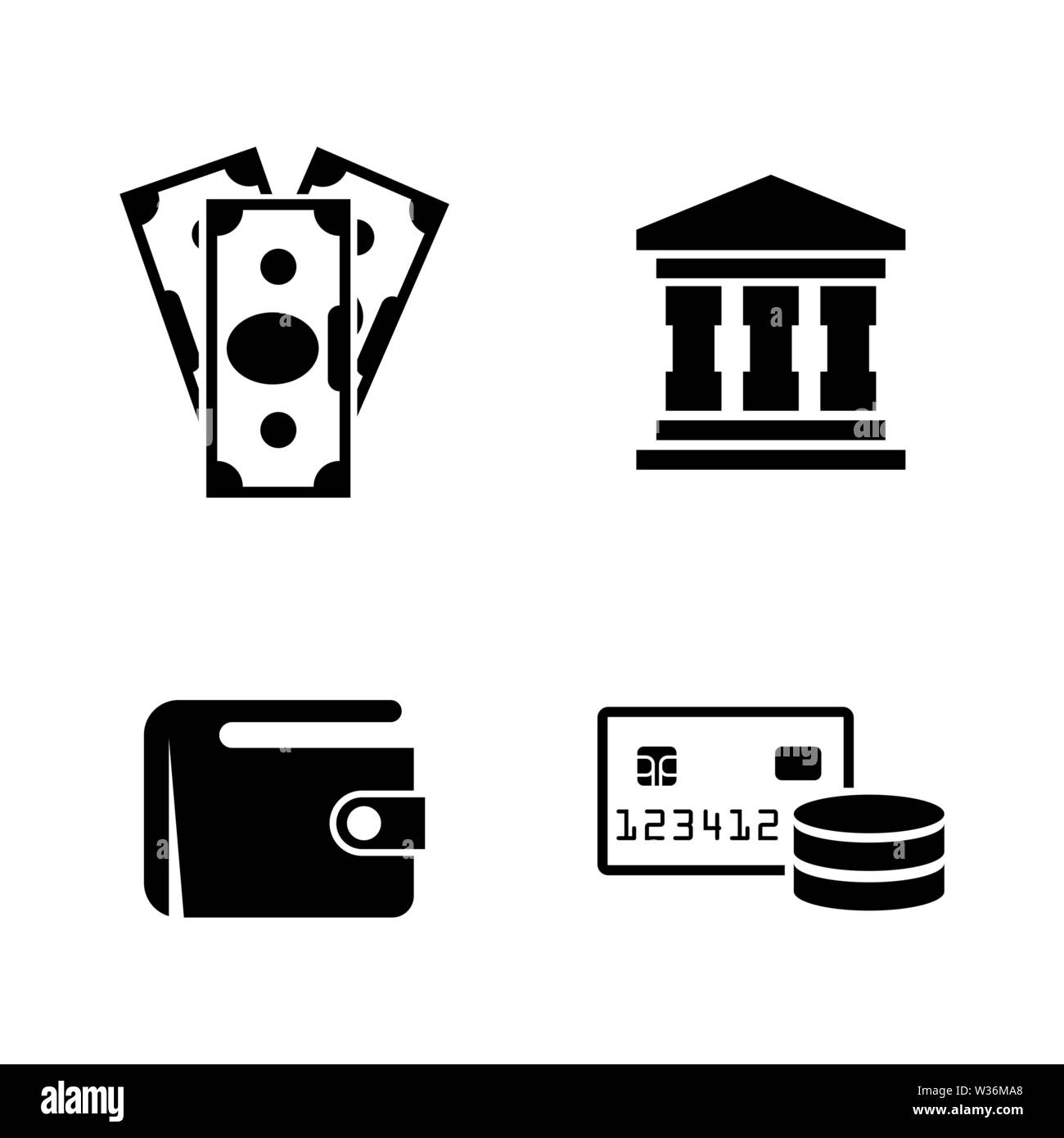 Money Banking. Simple Related Vector Icons Set for Video, Mobile Apps, Web  Sites, Print Projects and Your Design. Money Banking icon Black Flat Illust Stock  Vector Image & Art - Alamy