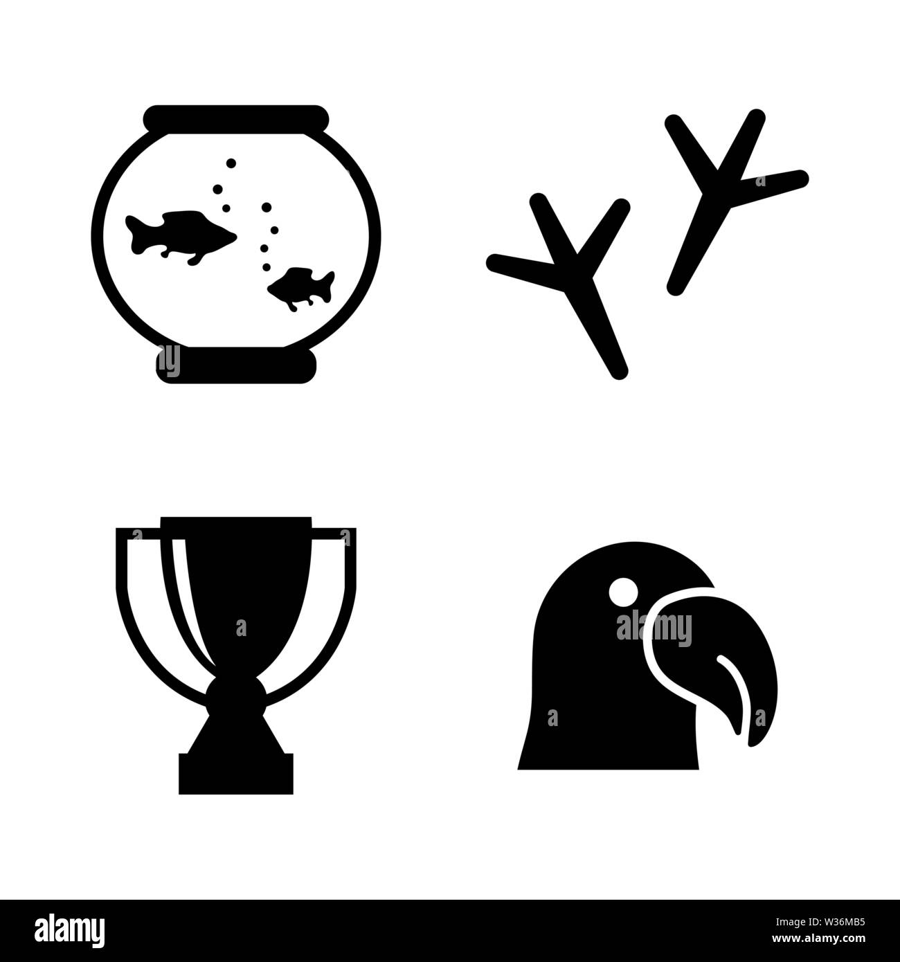 Animal Exhibition. Simple Related Vector Icons Set for Video, Mobile Apps, Web Sites, Print Projects and Your Design. Animal Exhibition icon Black Fla Stock Vector