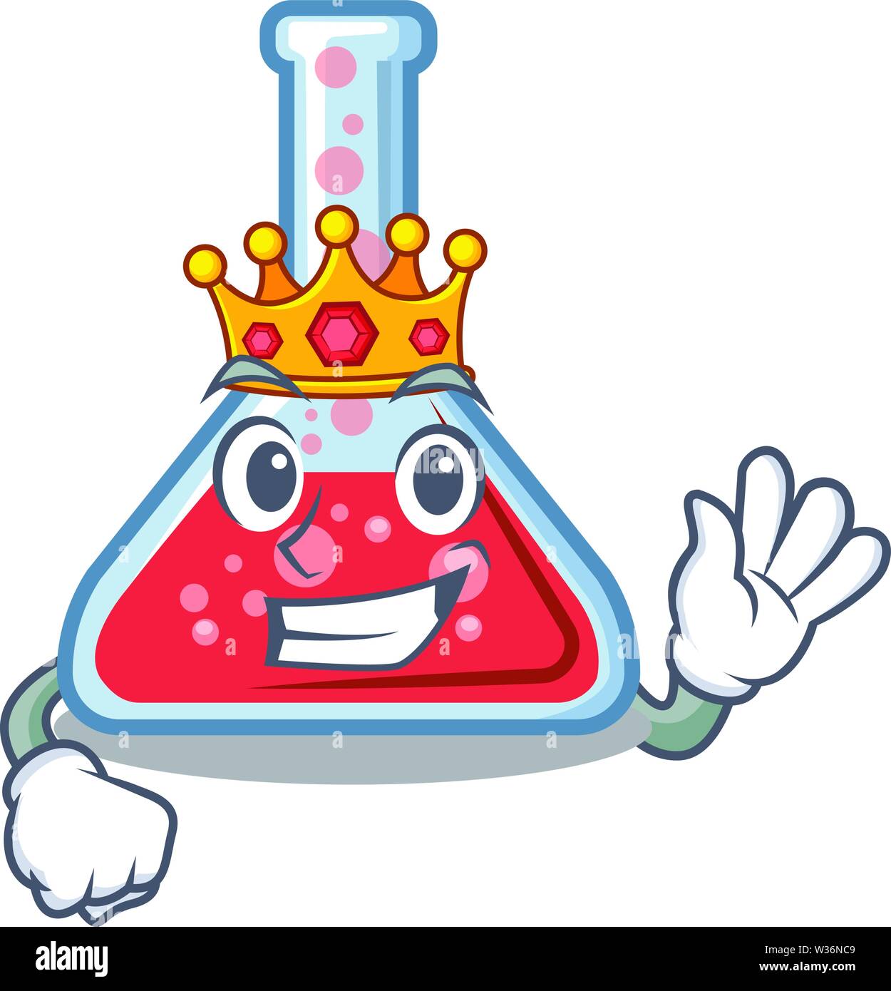 King erlenmeyer flask in cartoon lab room Stock Vector Image & Art - Alamy