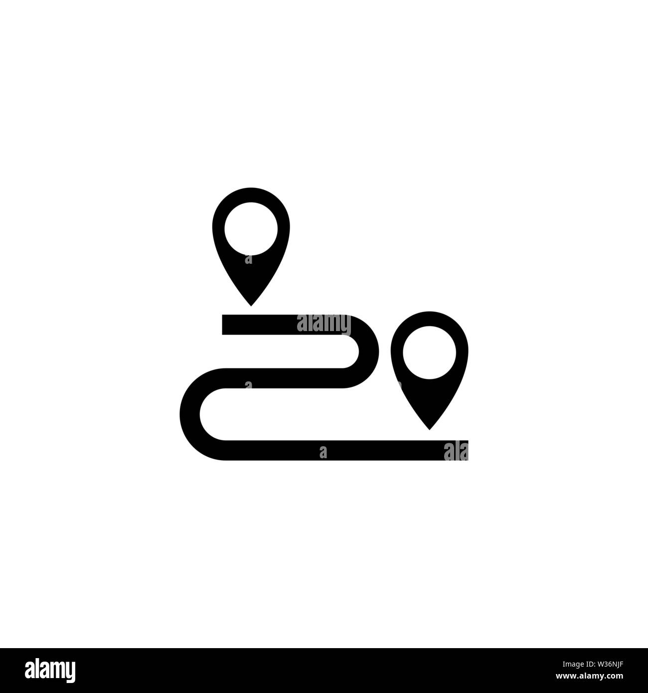 GPS Location vector icon. Simple flat symbol on white background Stock Vector