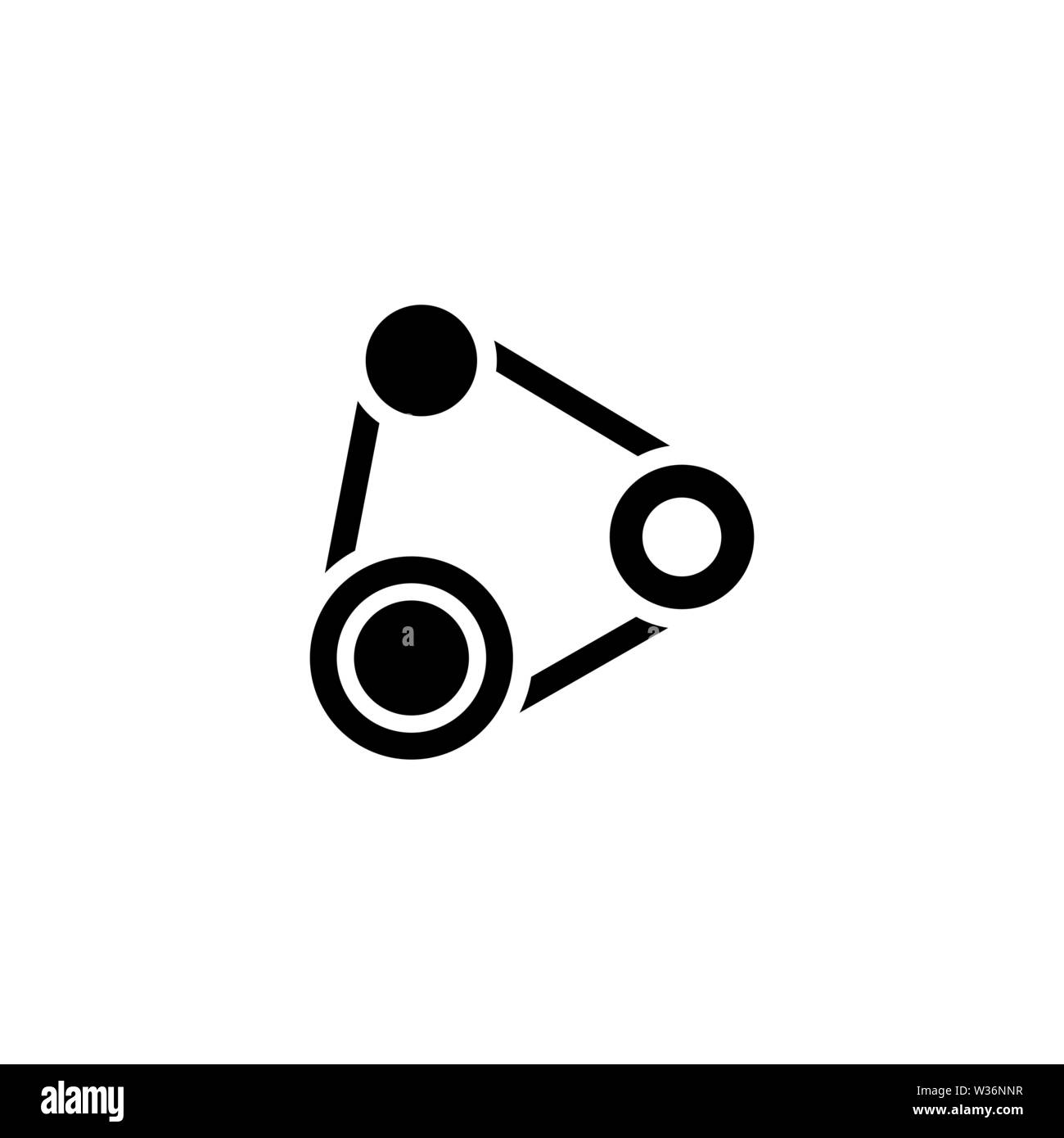 Timing Belt, Generator Strap vector icon. Simple flat symbol on white background Stock Vector