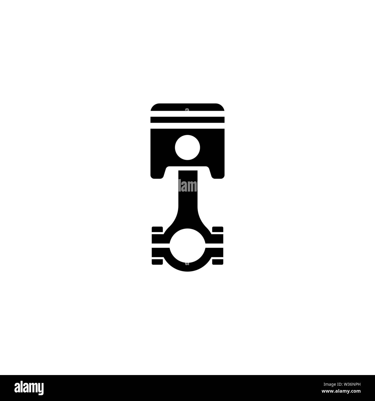 Piston vector icon. Simple flat symbol on white background Stock Vector