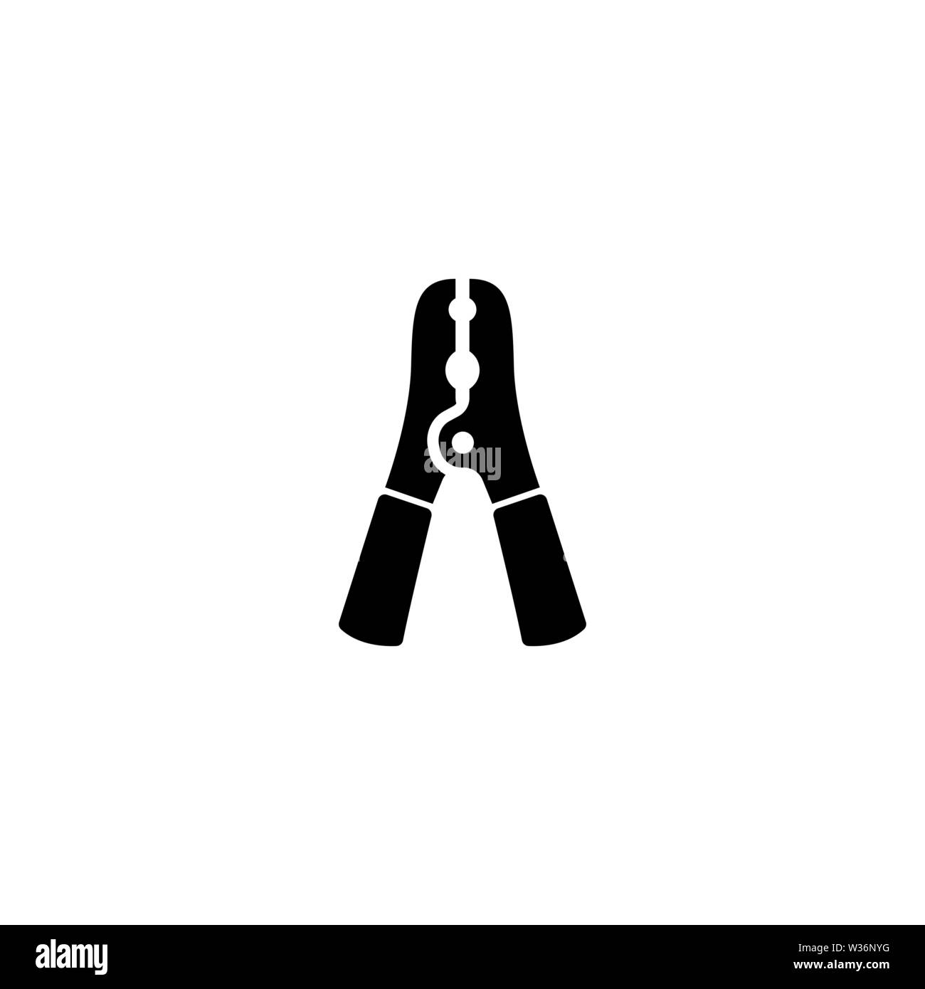 Car Jumper Power. Battery Charger Terminal. Flat Vector Icon. Simple