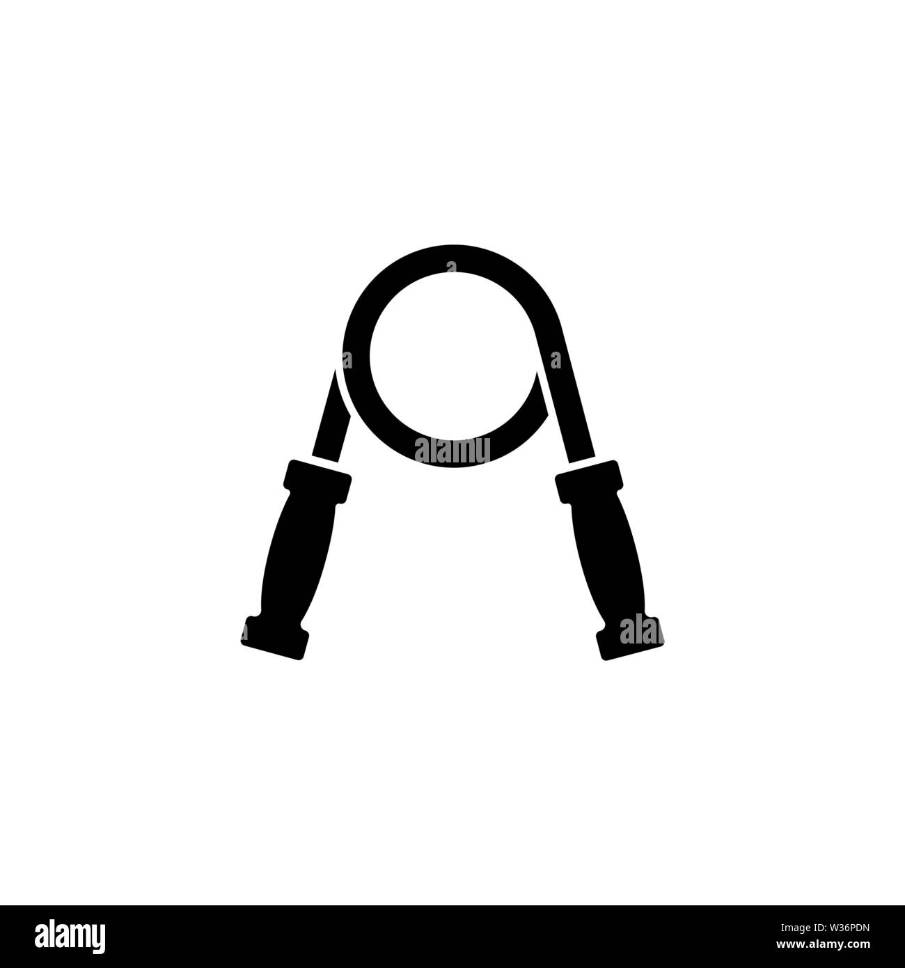 Jumping Rope. Flat Vector Icon. Simple black symbol on white background ...