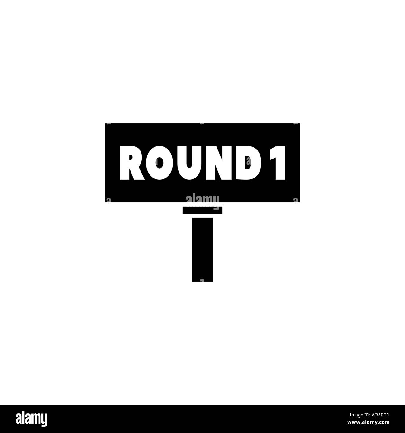 Boxing Ring Board. Flat Vector Icon. Simple black symbol on white ...