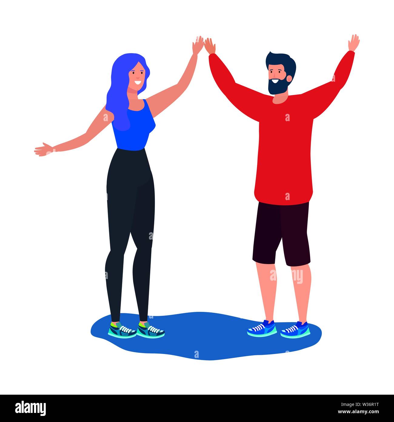 young lovers couple celebrating characters Stock Vector Image & Art - Alamy