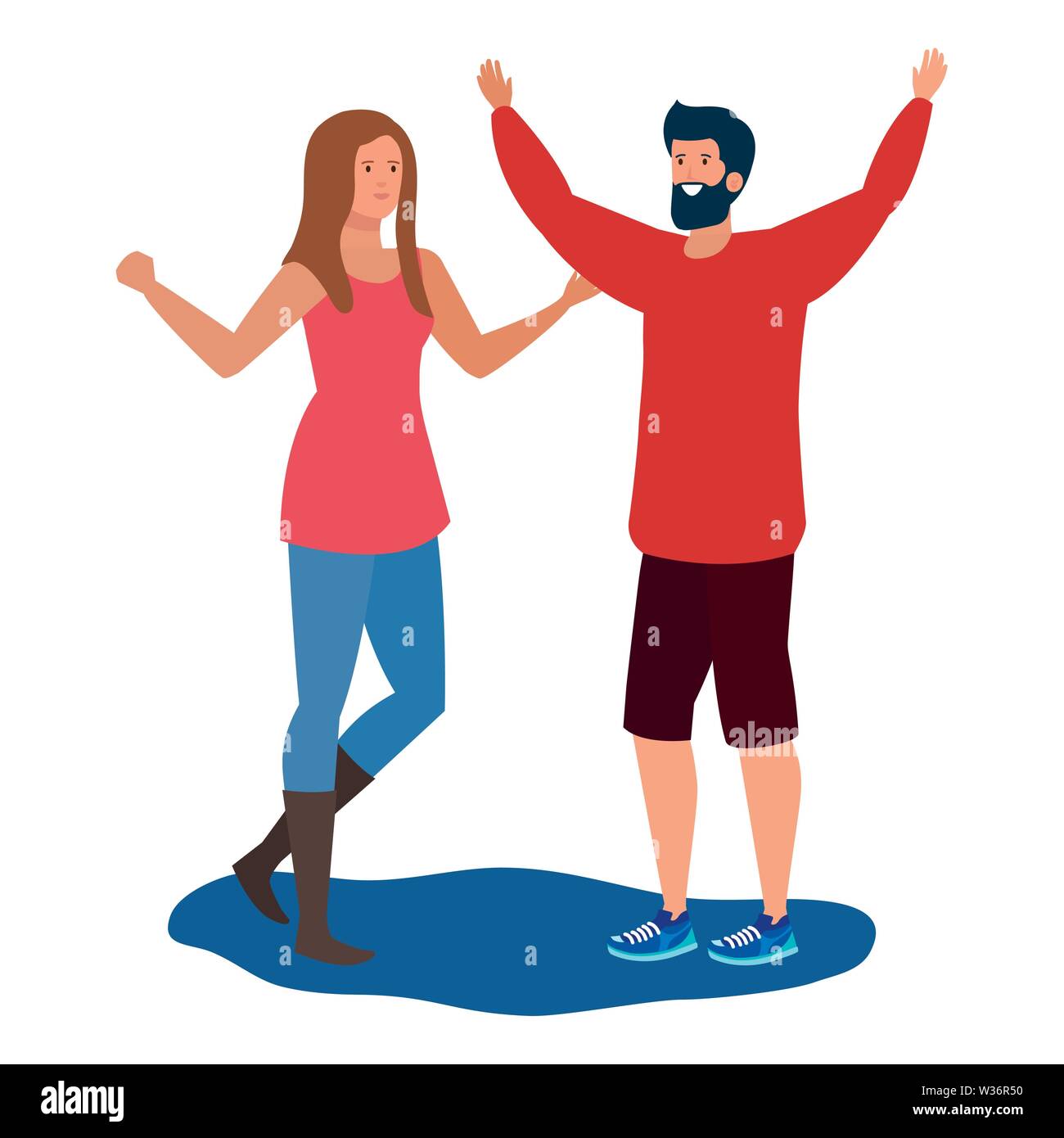 young lovers couple celebrating characters Stock Vector Image & Art - Alamy