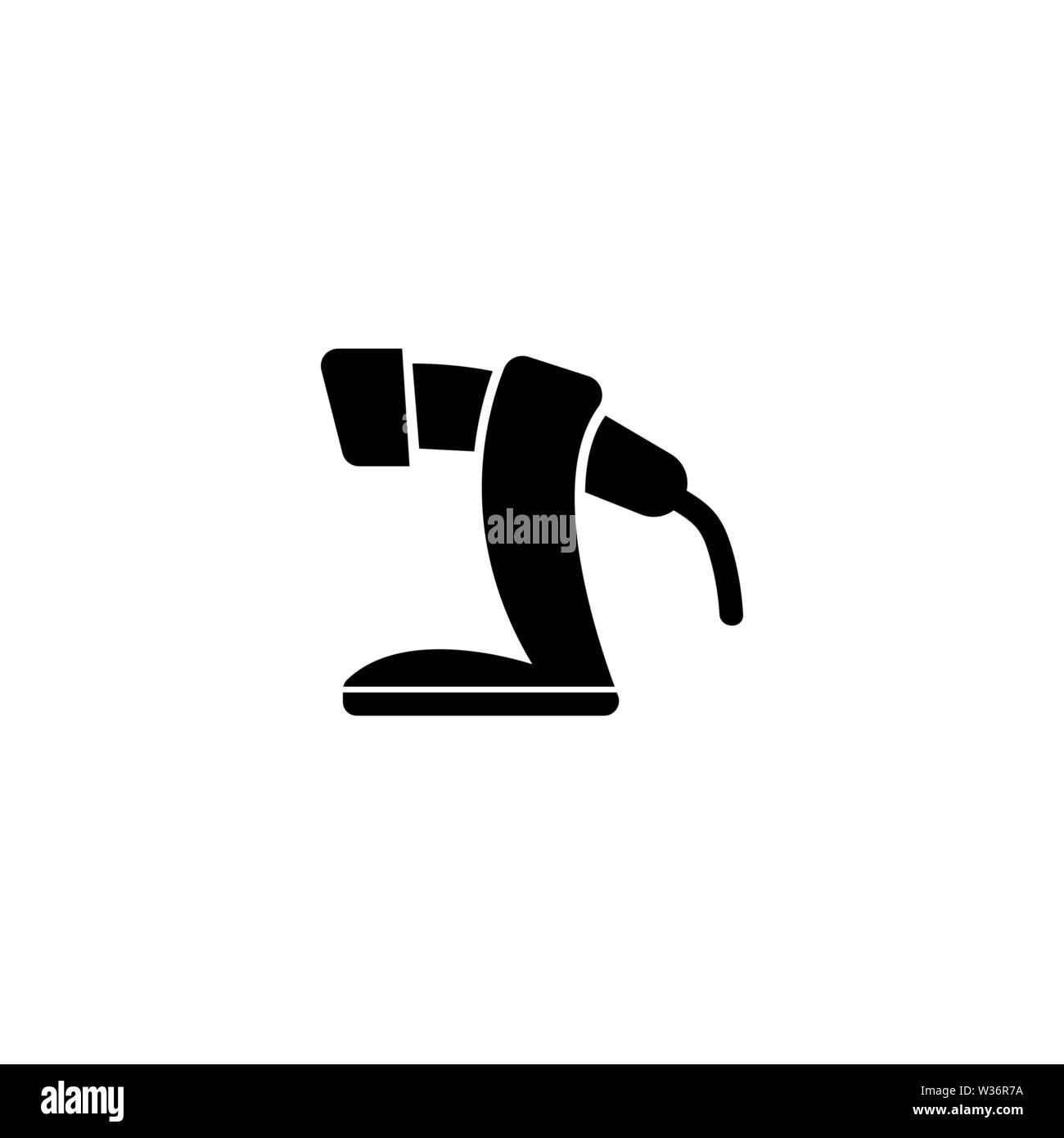 Barcode Scanner. Flat Vector Icon illustration. Simple black symbol on