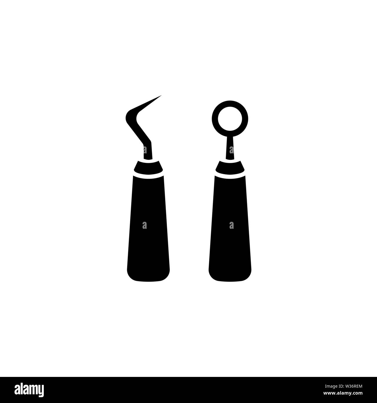 Tooth Tool, Dental Instruments. Flat Vector Icon illustration. Simple ...