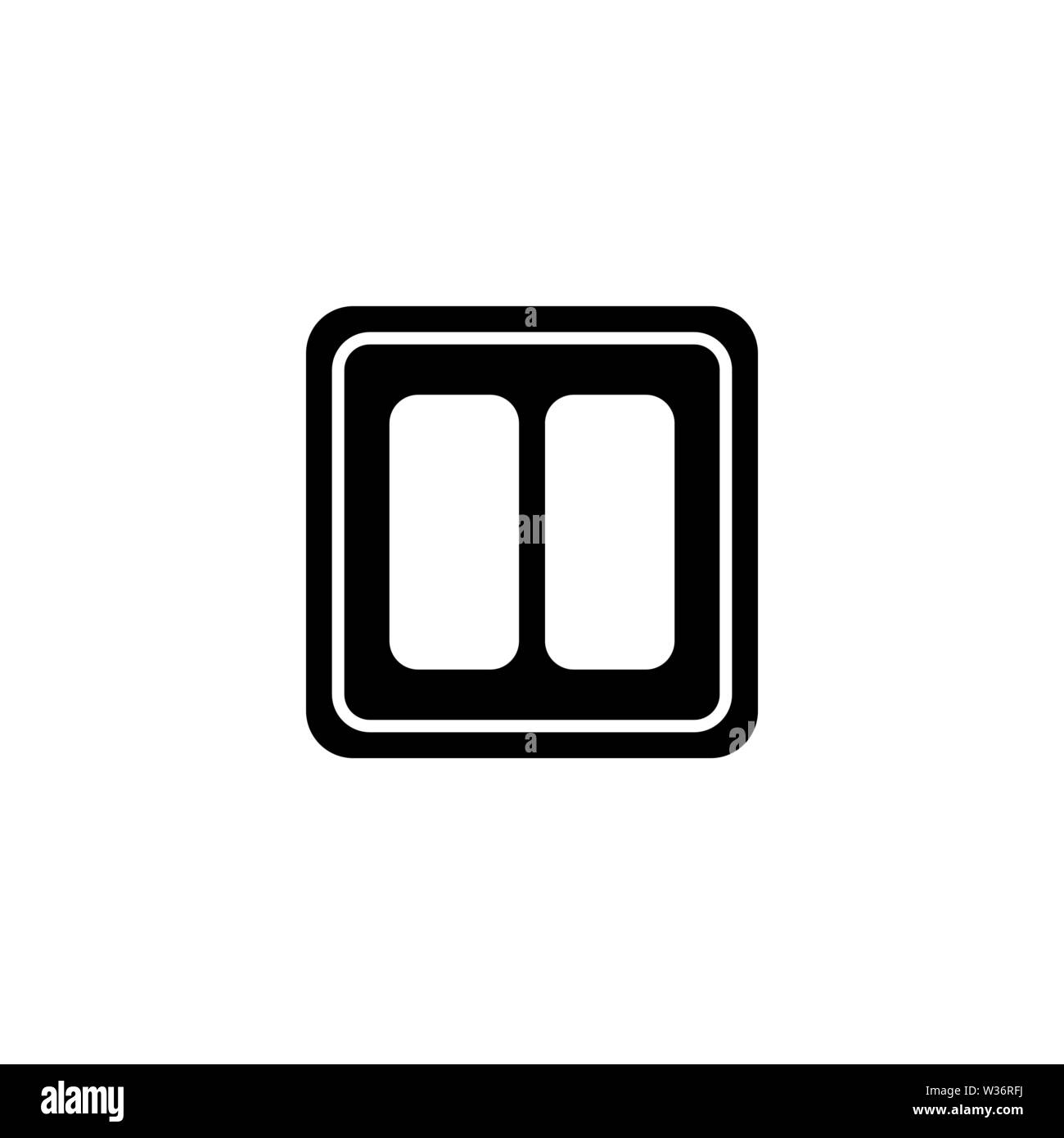 Electric Light Switch. Flat Vector Icon illustration. Simple black ...