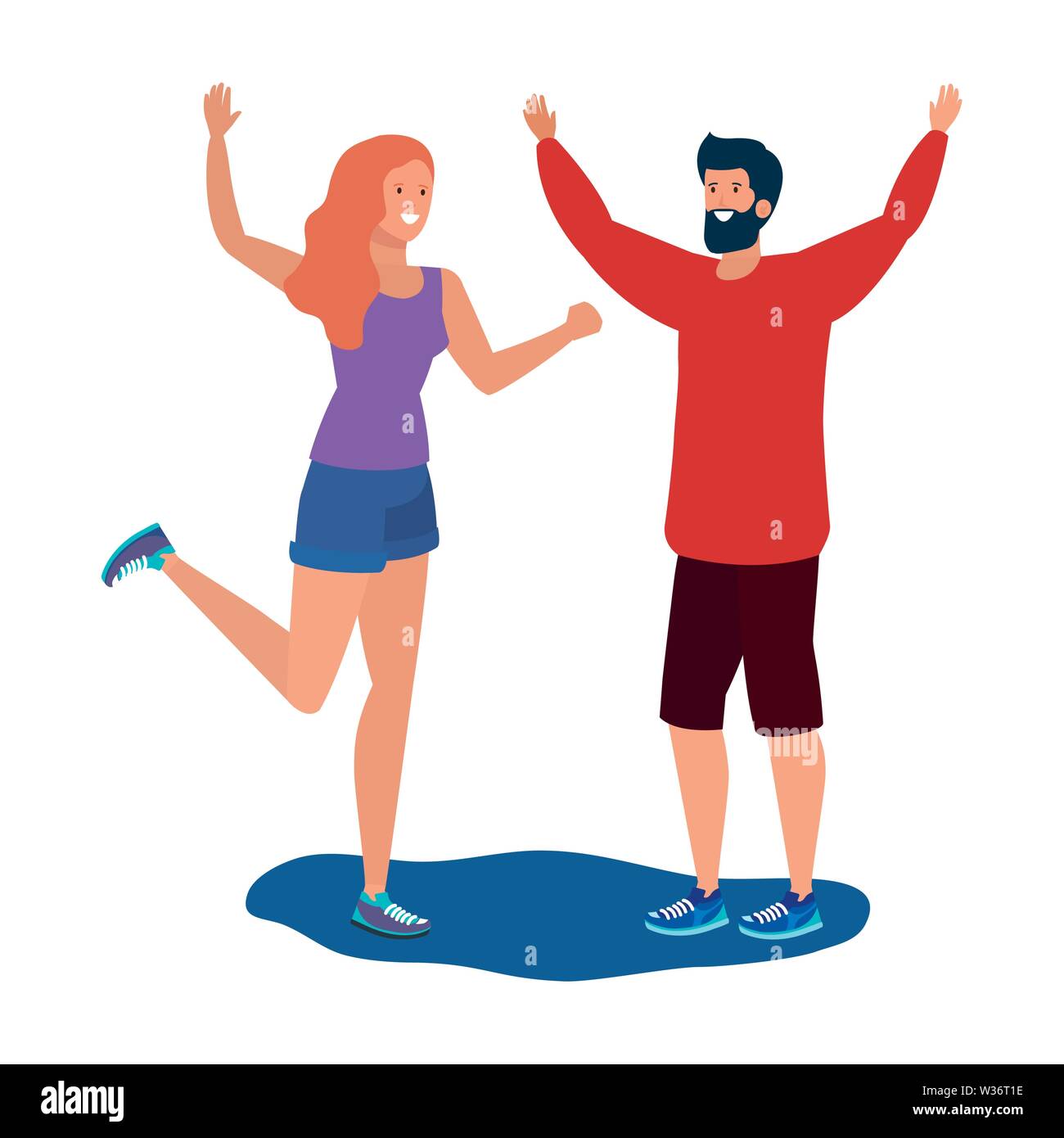 young lovers couple celebrating characters Stock Vector Image & Art - Alamy