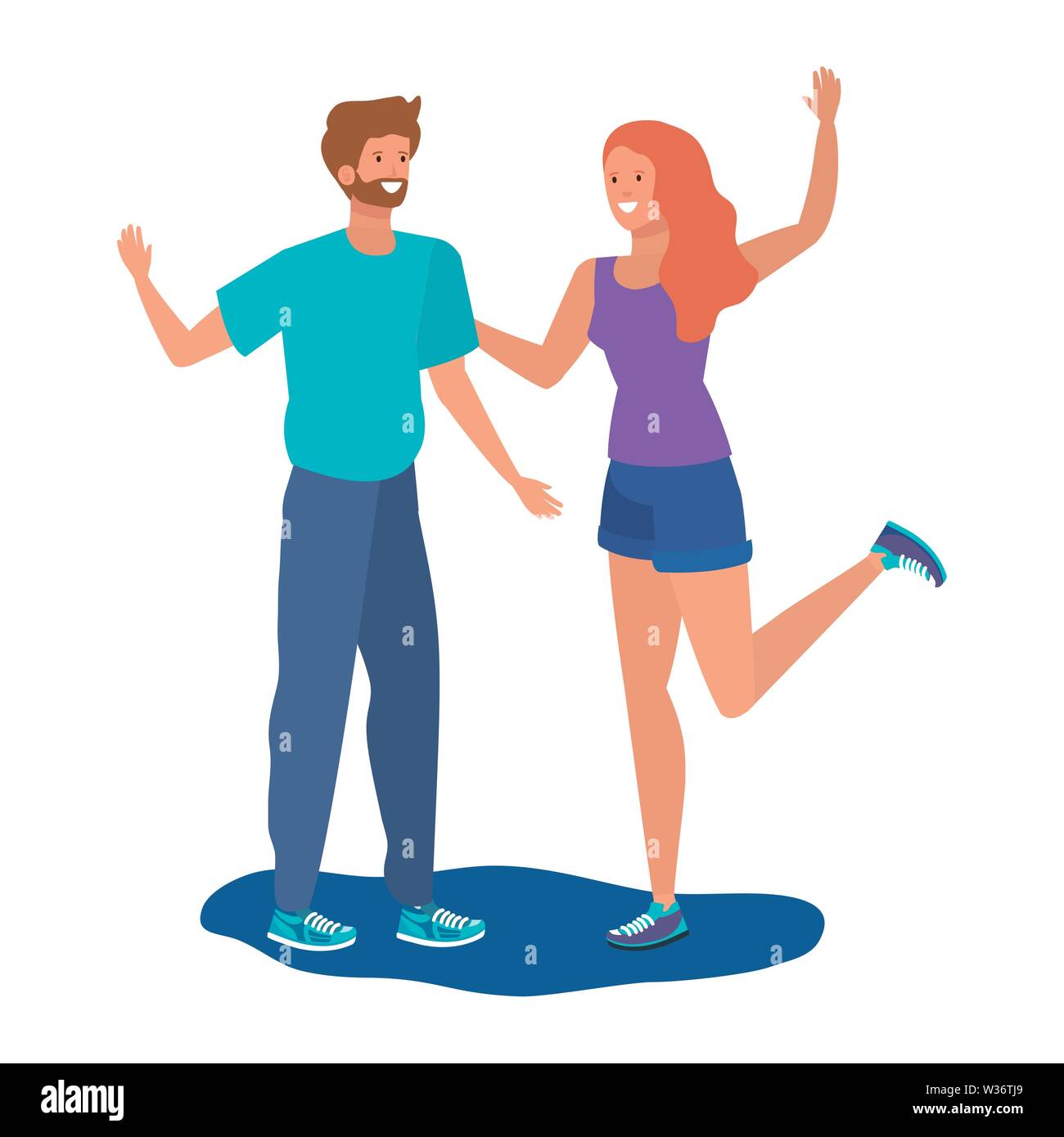 young lovers couple celebrating characters Stock Vector Image & Art - Alamy