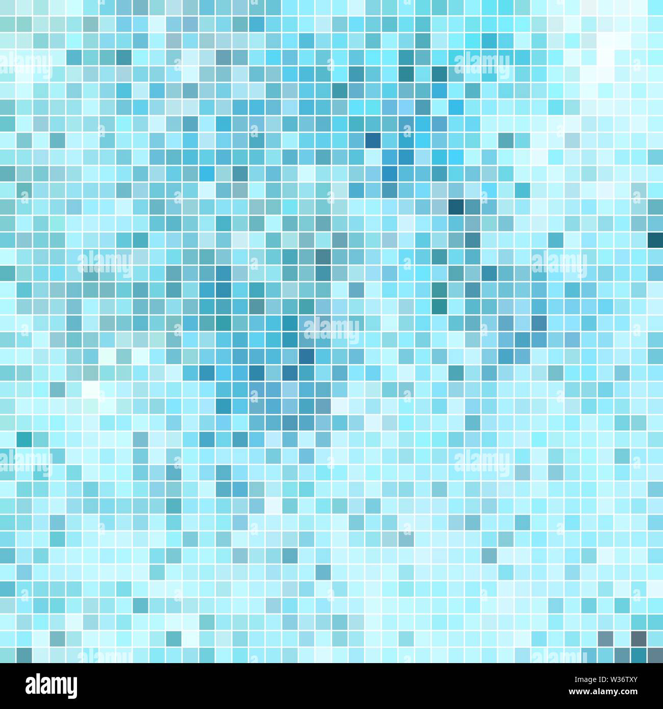 abstract vector square pixel mosaic background - light blue Stock ...
