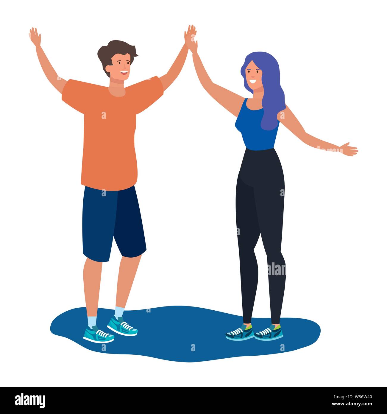 young lovers couple celebrating characters Stock Vector Image & Art - Alamy