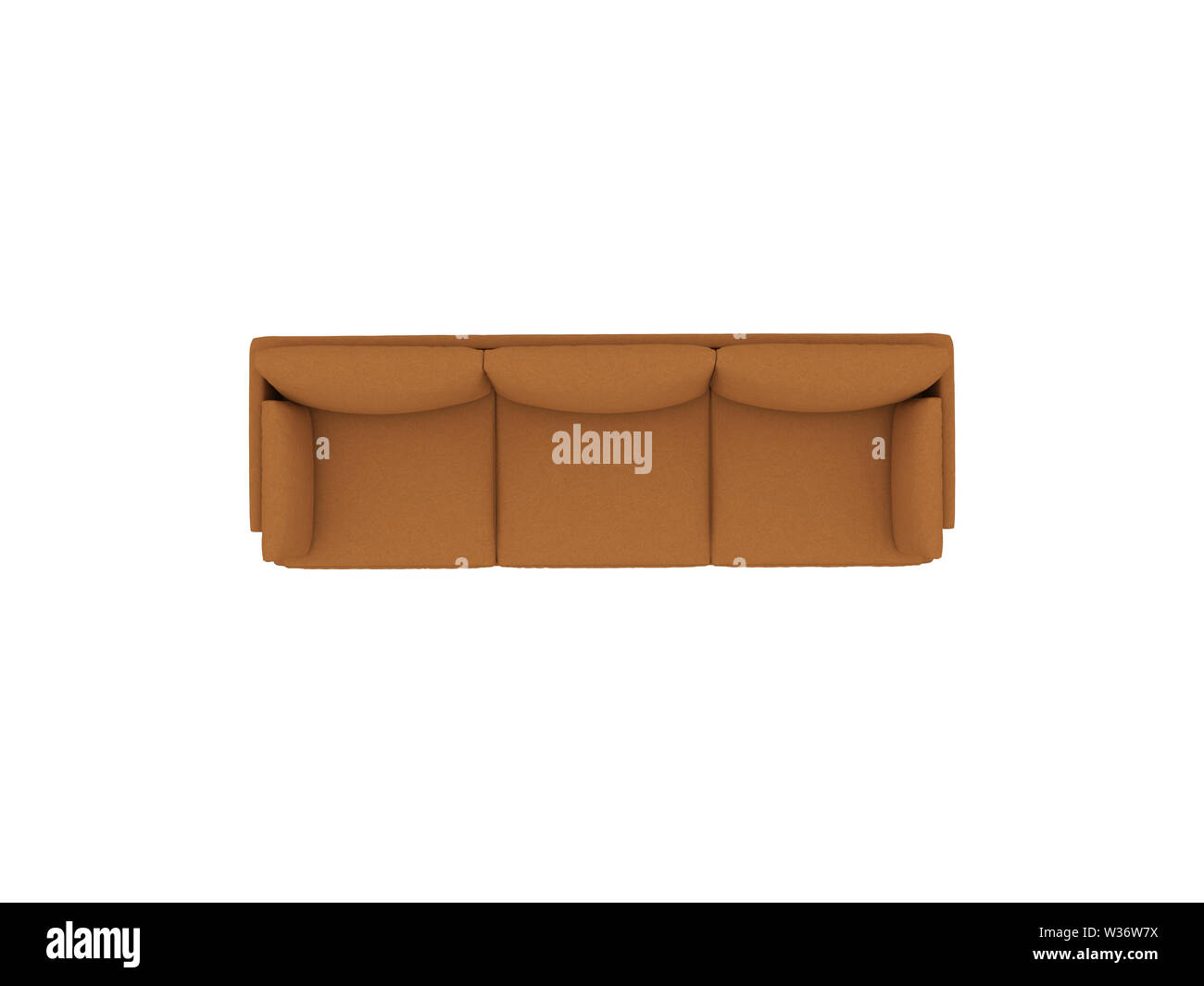 Brown leather sofa top view with path selection Stock Photo - Alamy