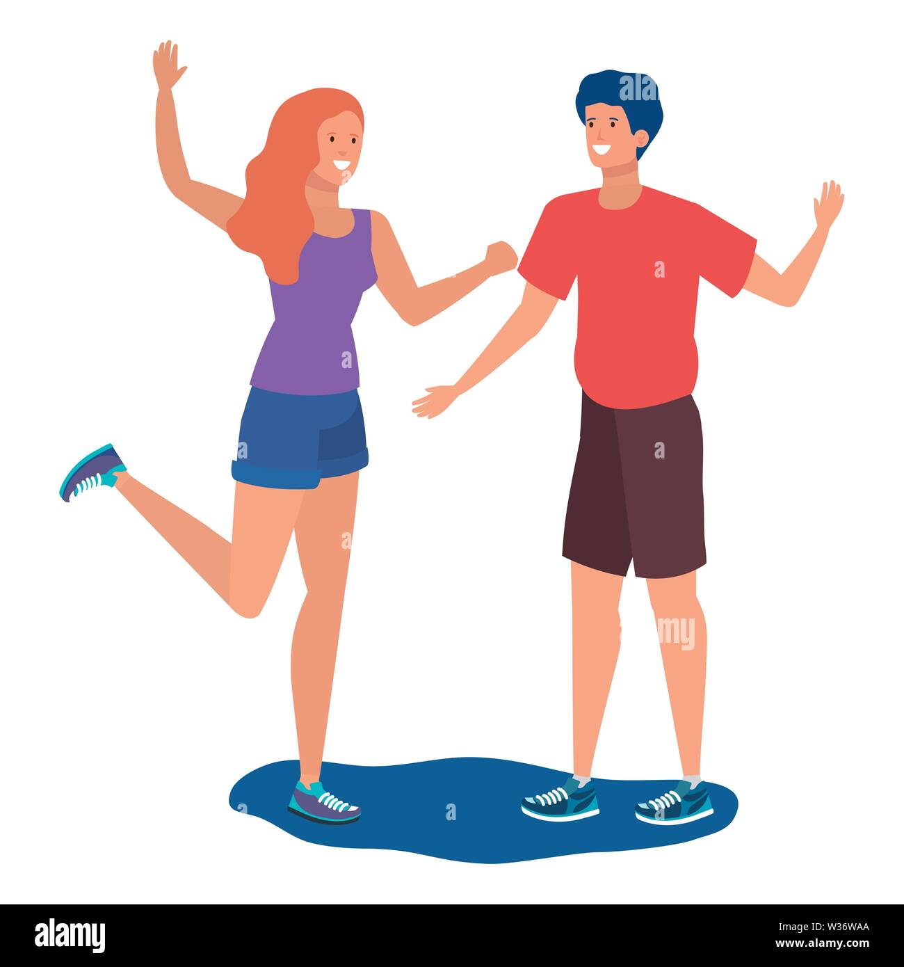 young lovers couple celebrating characters Stock Vector Image & Art - Alamy