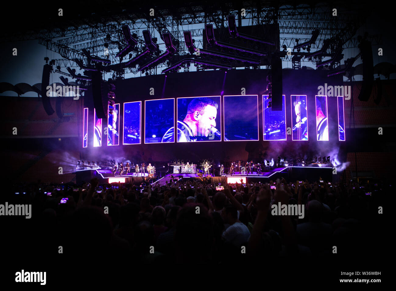 Milan, 12th of July. MUSE performs live Stadio Giuseppe Meazza di San Siro, Milano. Copyright Milan, 12th of July. MUSE performs live Stadio Giuseppe Meazza di San Siro, Milano. Copyright