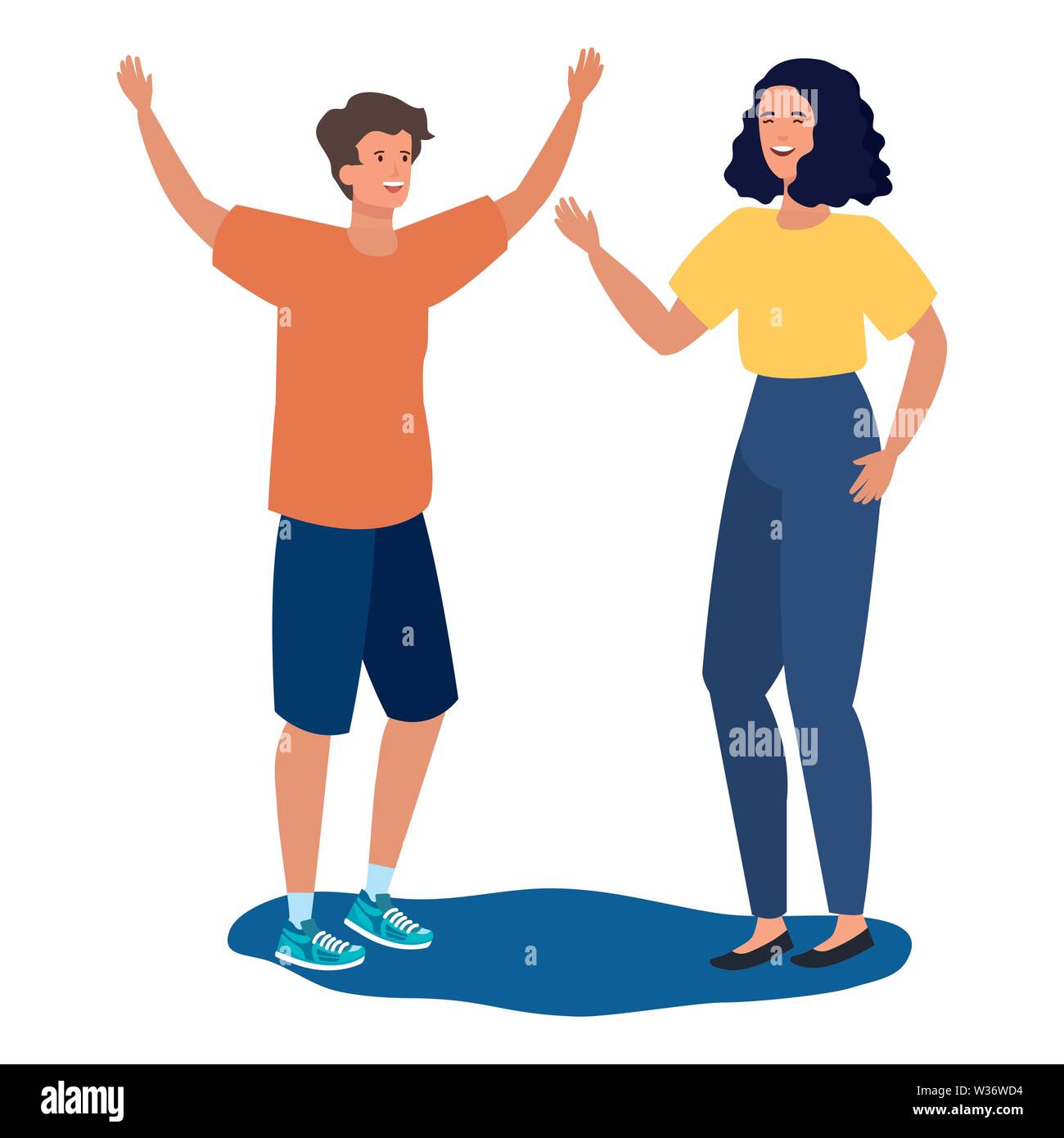 young lovers couple celebrating characters Stock Vector Image & Art - Alamy