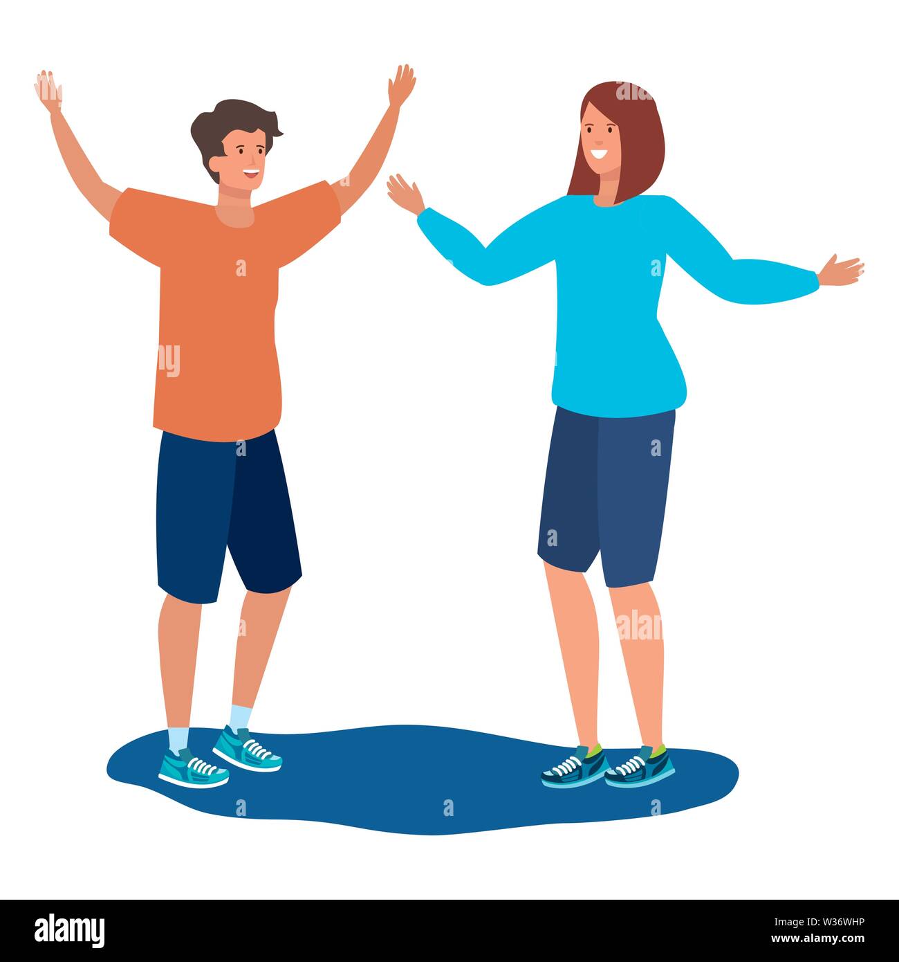 young lovers couple celebrating characters Stock Vector Image & Art - Alamy