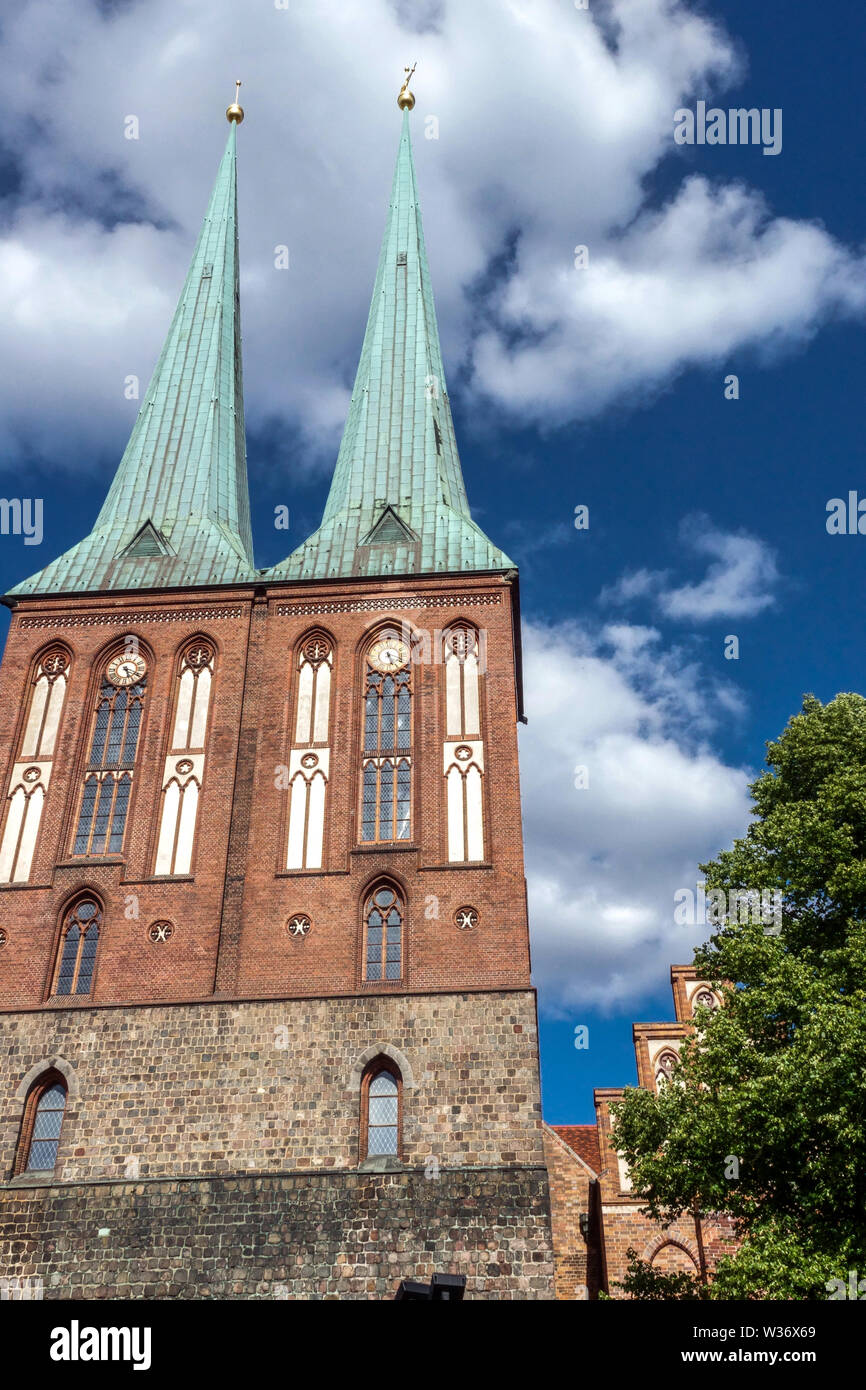 Berlin St Nicholas Church Nikolaikirche, Nikolaiviertel Berlin Germany Stock Photo