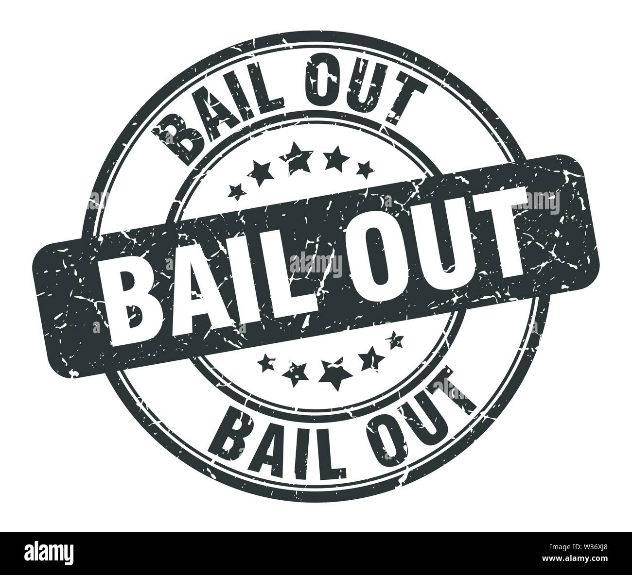 bail out stamp. bail out round grunge sign. bail out Stock Vector Image