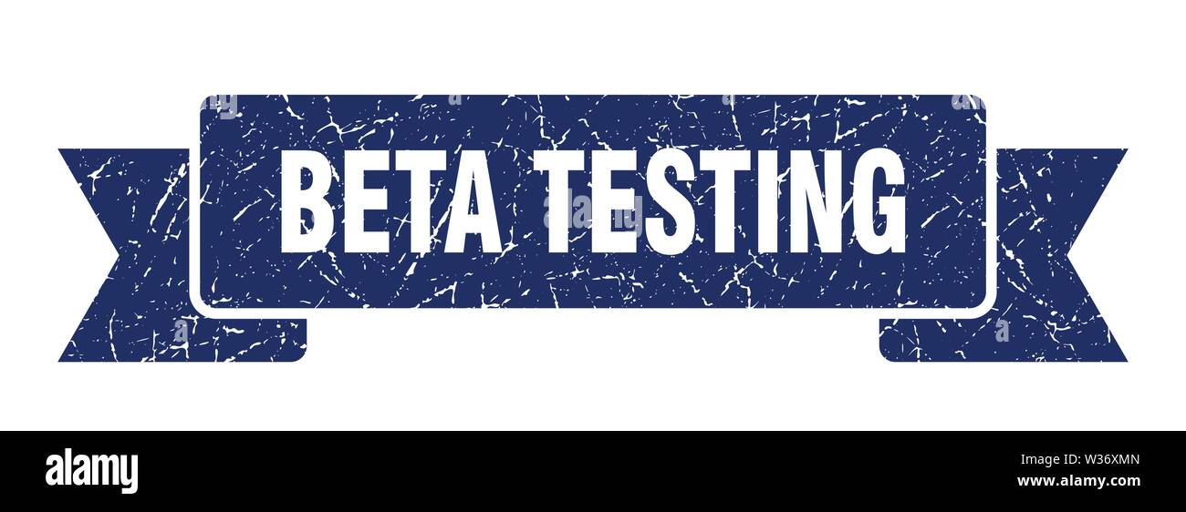 beta testing grunge ribbon. beta testing sign. beta testing banner Stock Vector