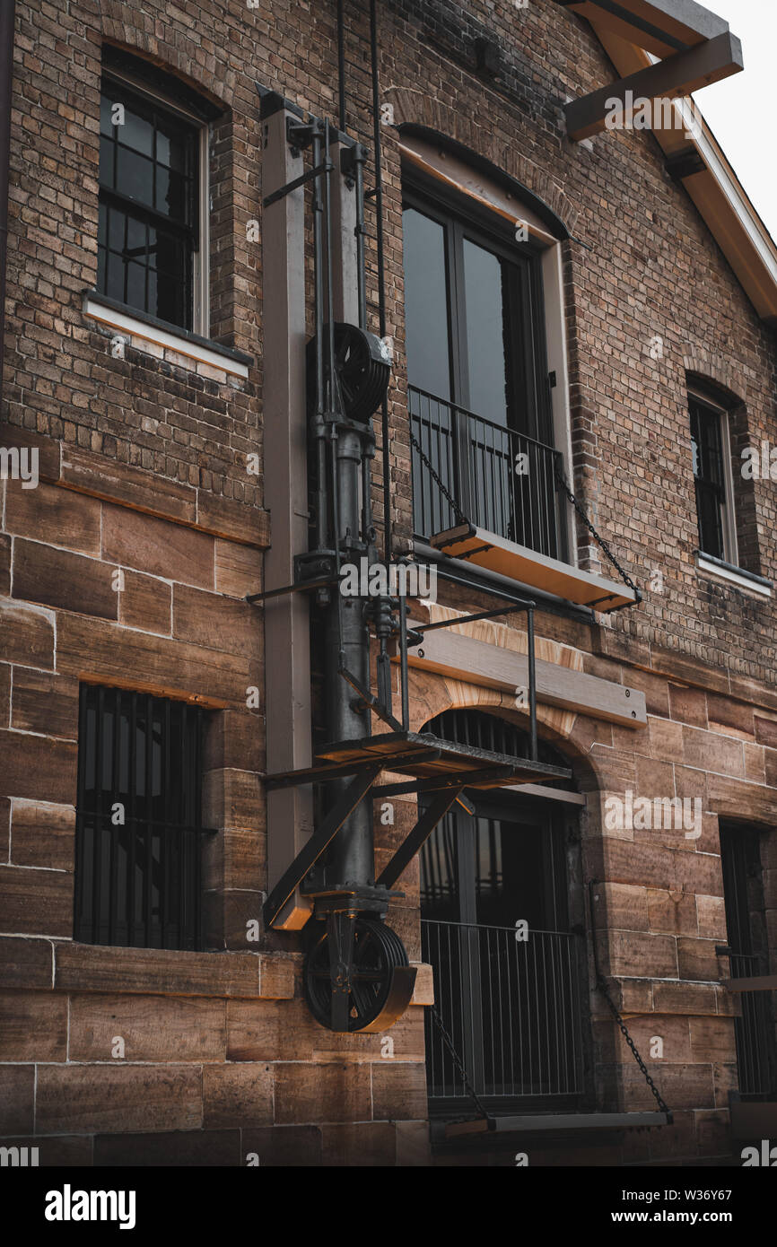 Sydney, New South Wales, Australia - JUNE 30th, 2018: Old sandstone architecture in the Rocks. Stock Photo