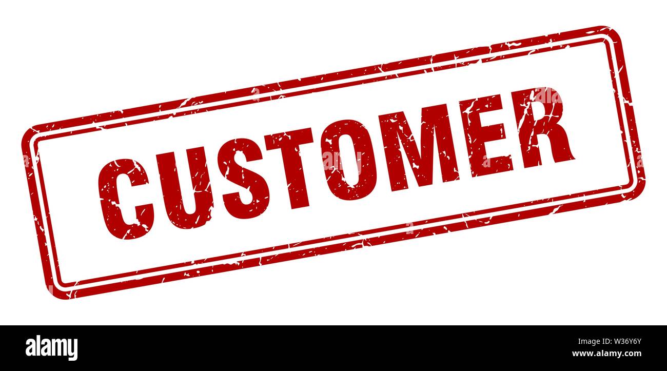 Vector Customer Sign customer stamp. customer square grunge sign. customer Stock Vector ...